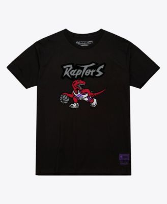 Men's and Women's Mitchell Ness Black Toronto Raptors Hardwood Classics Arch T-Shirt