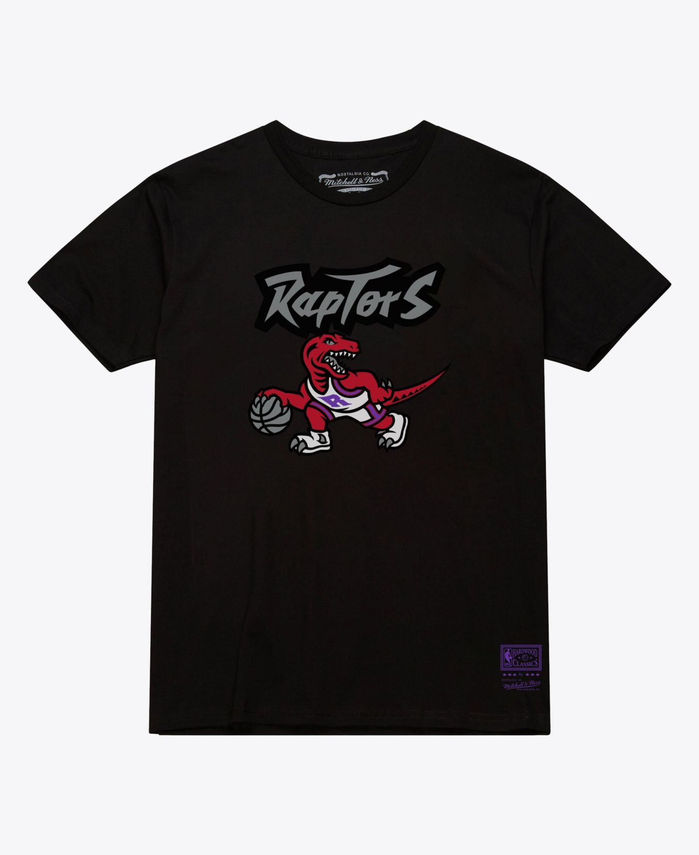 Футболка Mitchell & Ness Mitchell Ness Black Toronto Raptors Hardwood Classics Arch — фото 1