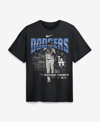 Men's Yoshinobu Yamamoto Black Los Angeles Dodgers Enlarged Player Graphic Max90 Heavyweight T-Shirt