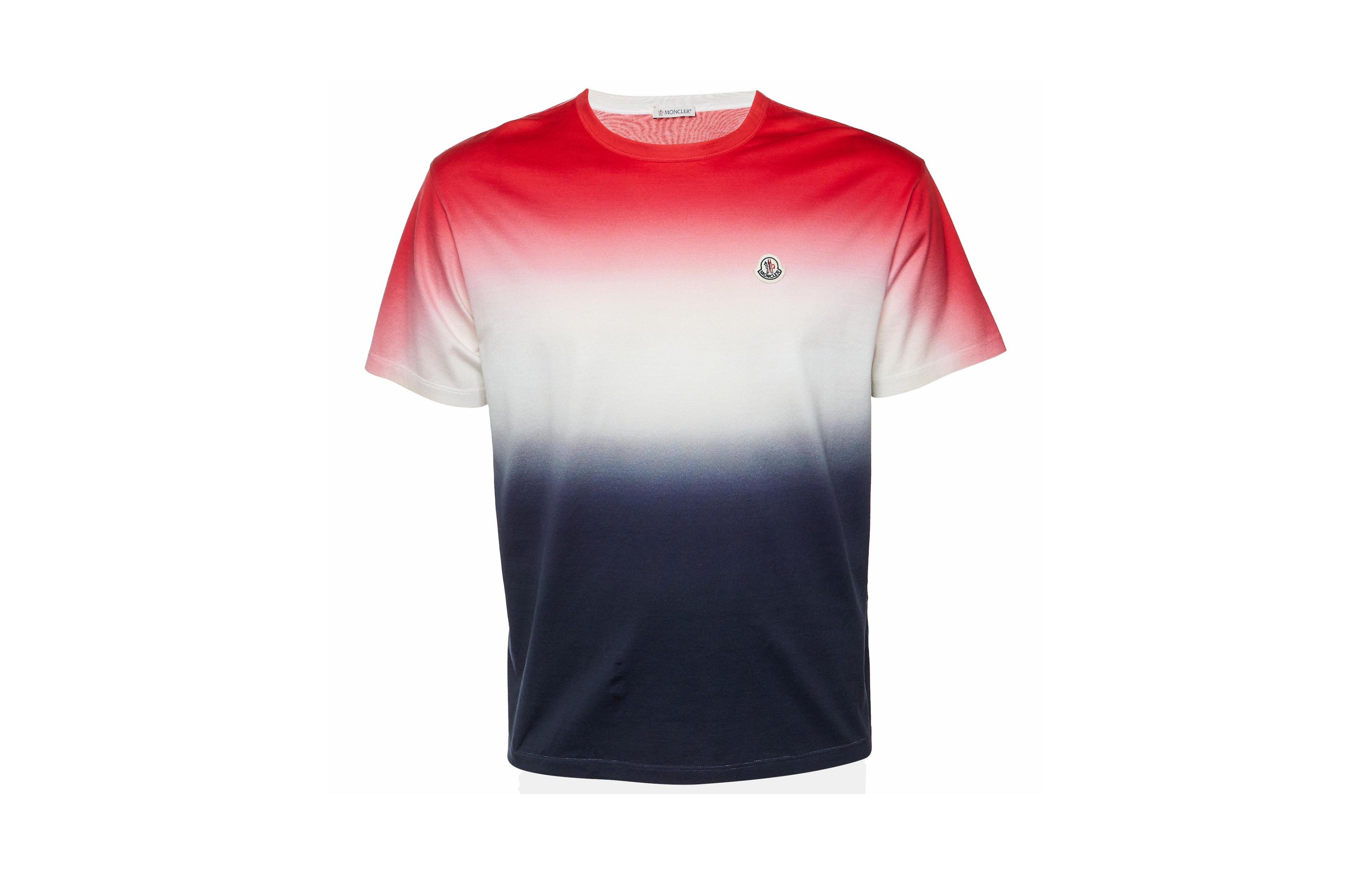 Pre-Owned Moncler Women's Ombre Gradient Cotton T-Shirt