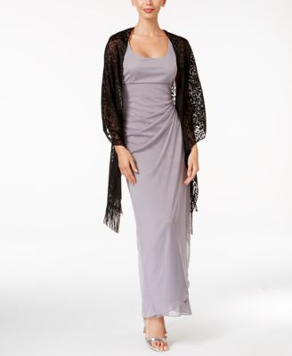 Betsey Johnson - Burnout Fringe Evening Wrap