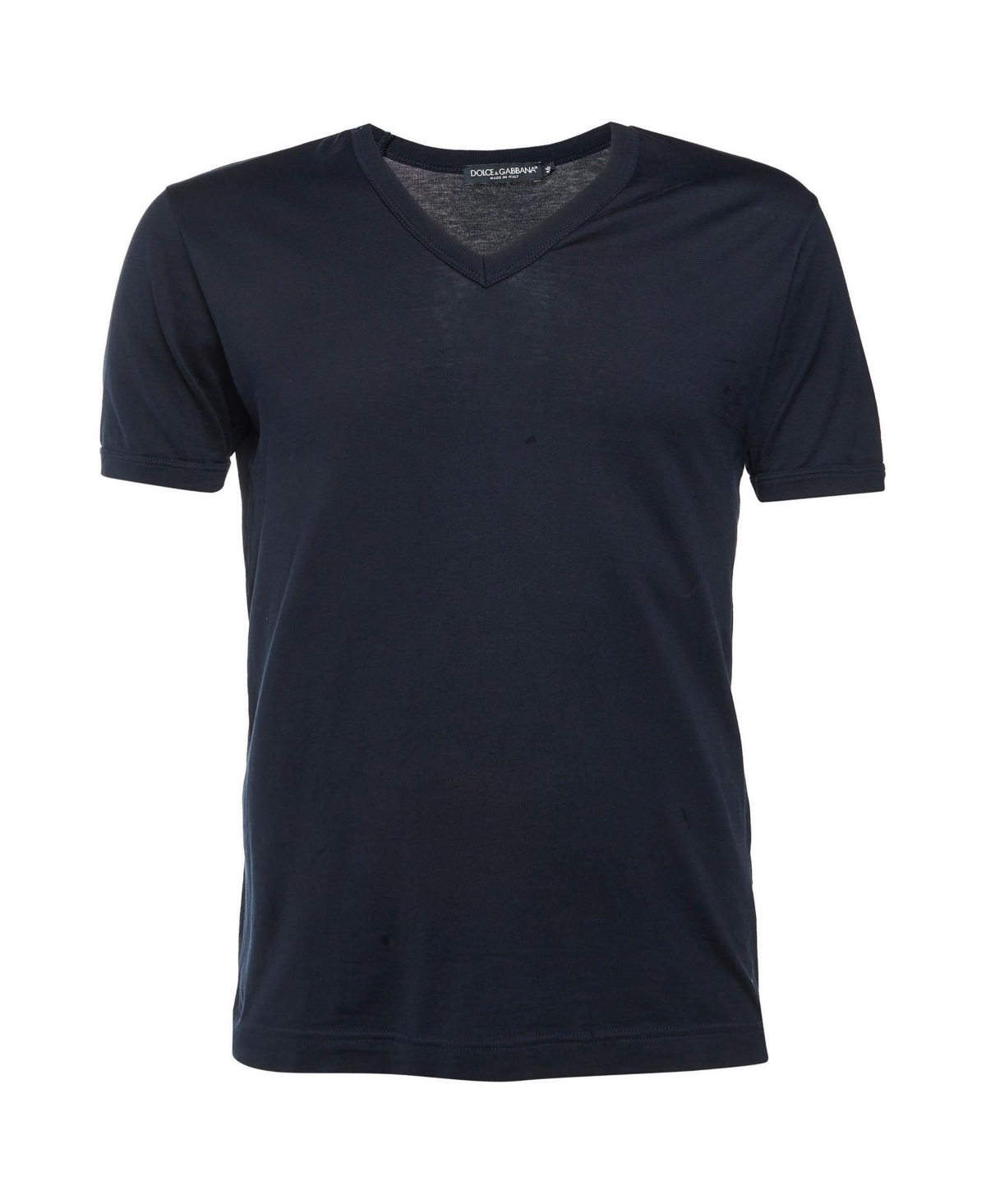 Pre-Owned Dolce & Gabbana Women's Men's Solid Cotton V-Neck T-Shirt