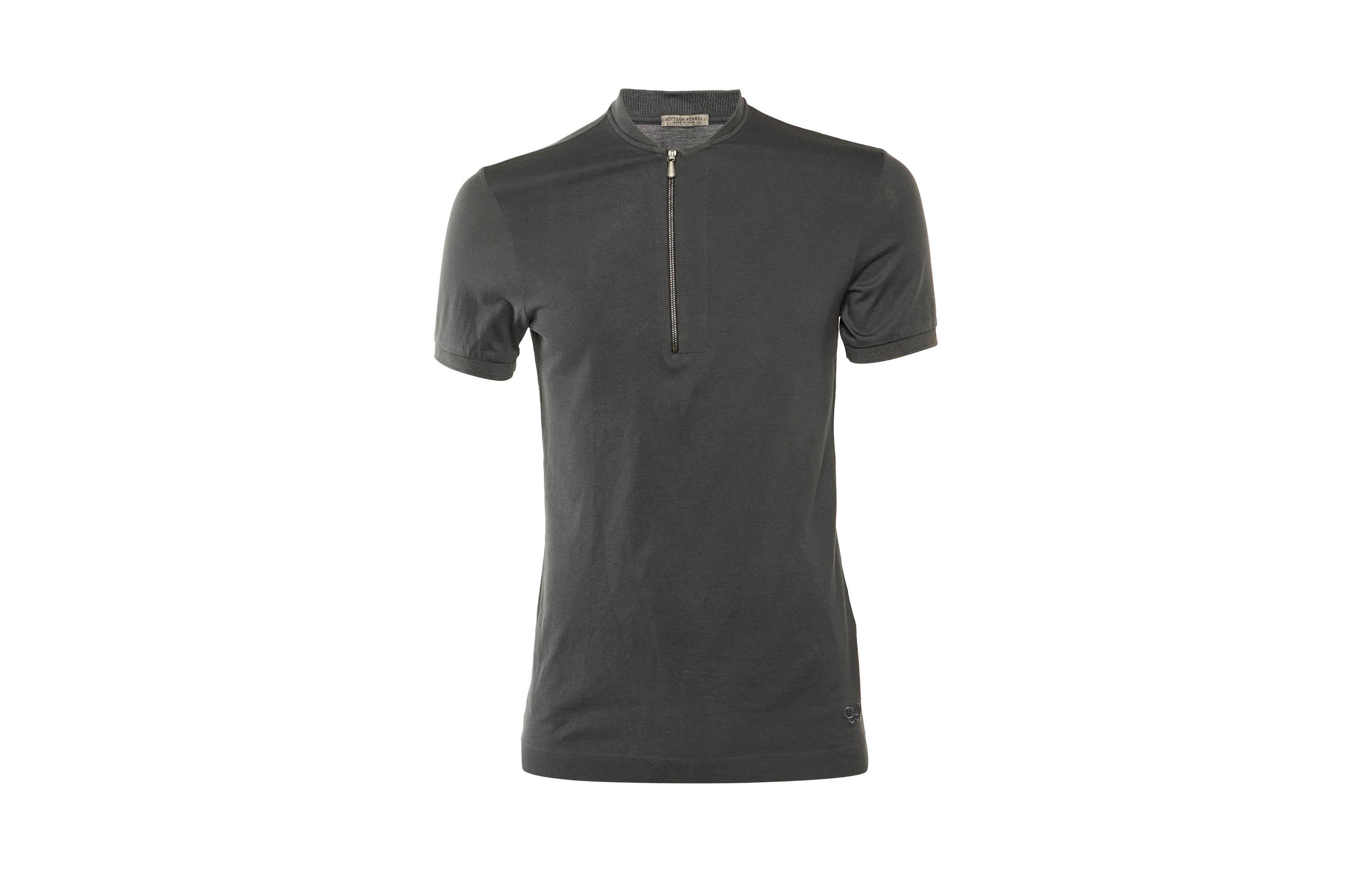 Pre-Owned Bottega Veneta Women's Quarter-Zip Mandarin Collar Polo Shirt