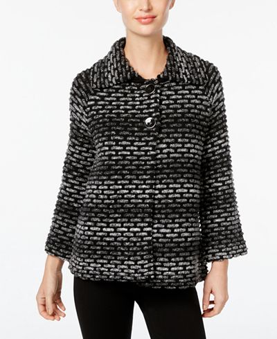 JM Collection Ombré Textured Cardigan, Only at Macy's