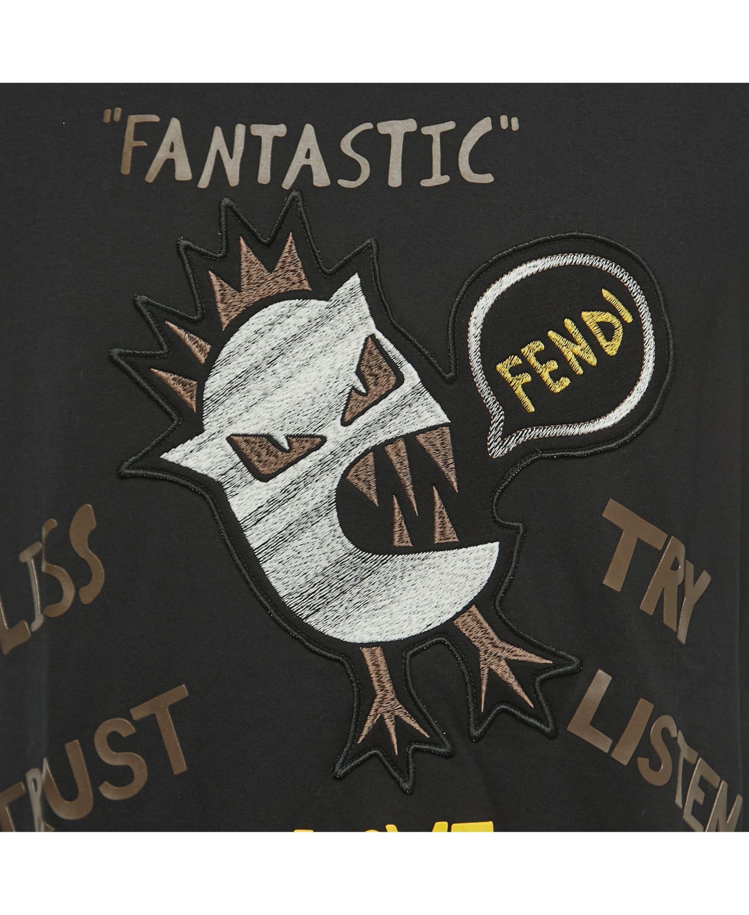 Women's Monster Applique Cotton T-Shirt