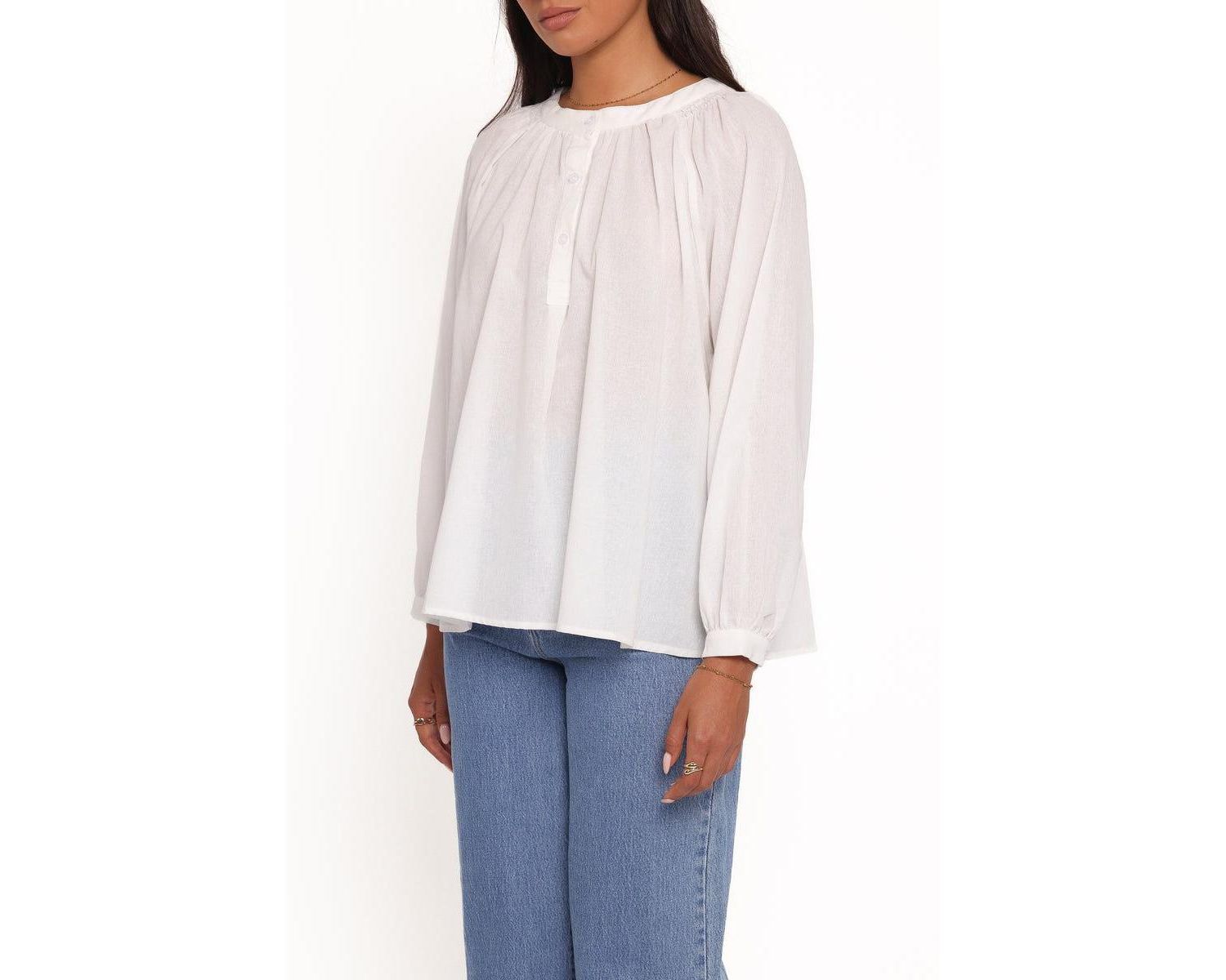 Women's Irisa Front Button-Down Long Sleeve Cotton Shirt