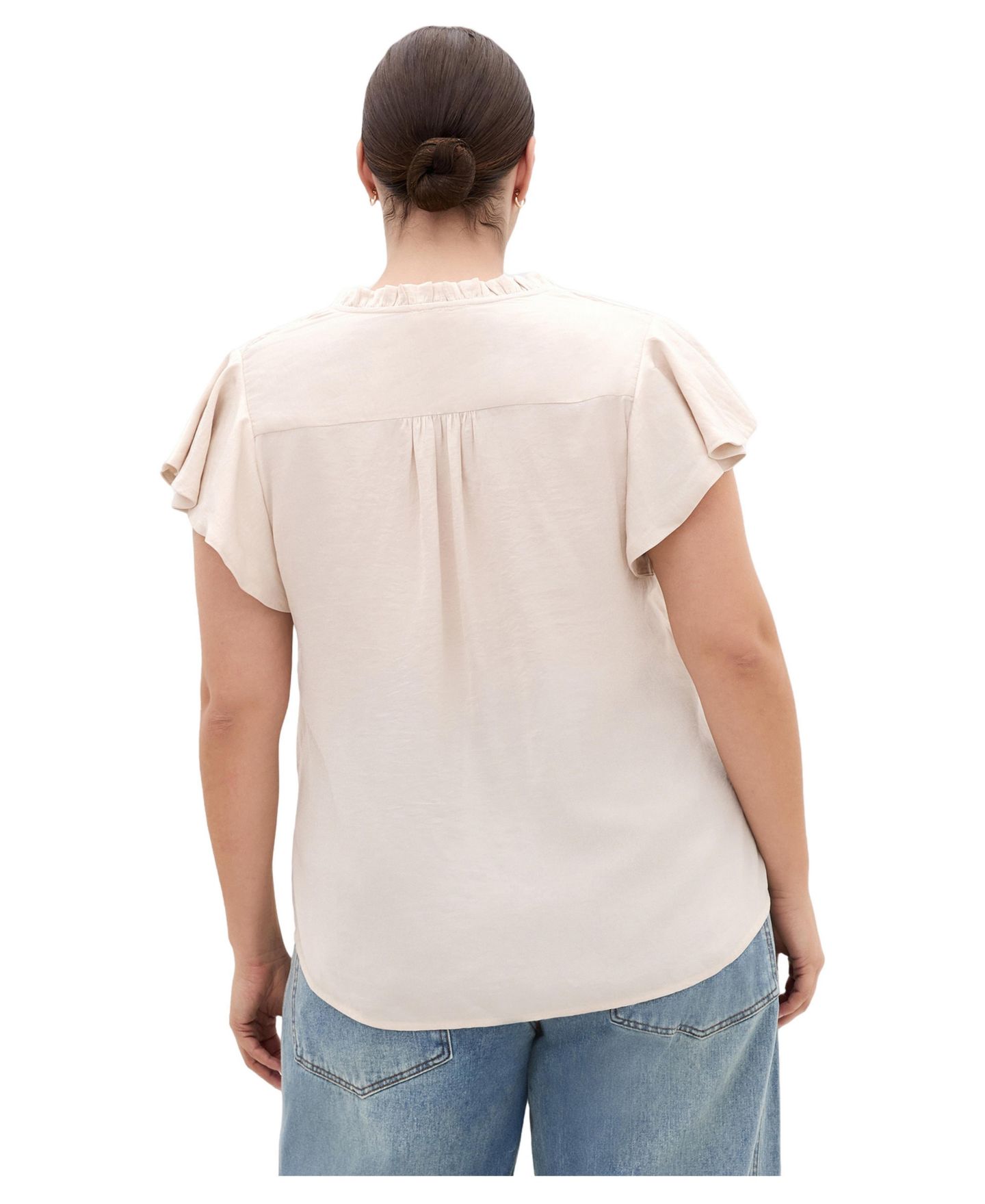 Женская рубашка CITY CHIC Drama Queen Short Sleeve, цвет: Фарфоровый — фото 2