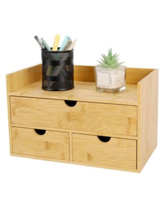Countertop Desk Organizer With Drawers Sturdy Storage For Home Office