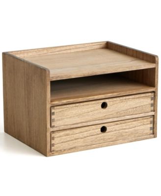 Solid Wood 3 Tier Desk Organizer Paper Sorter Document Holder For Office Supplies