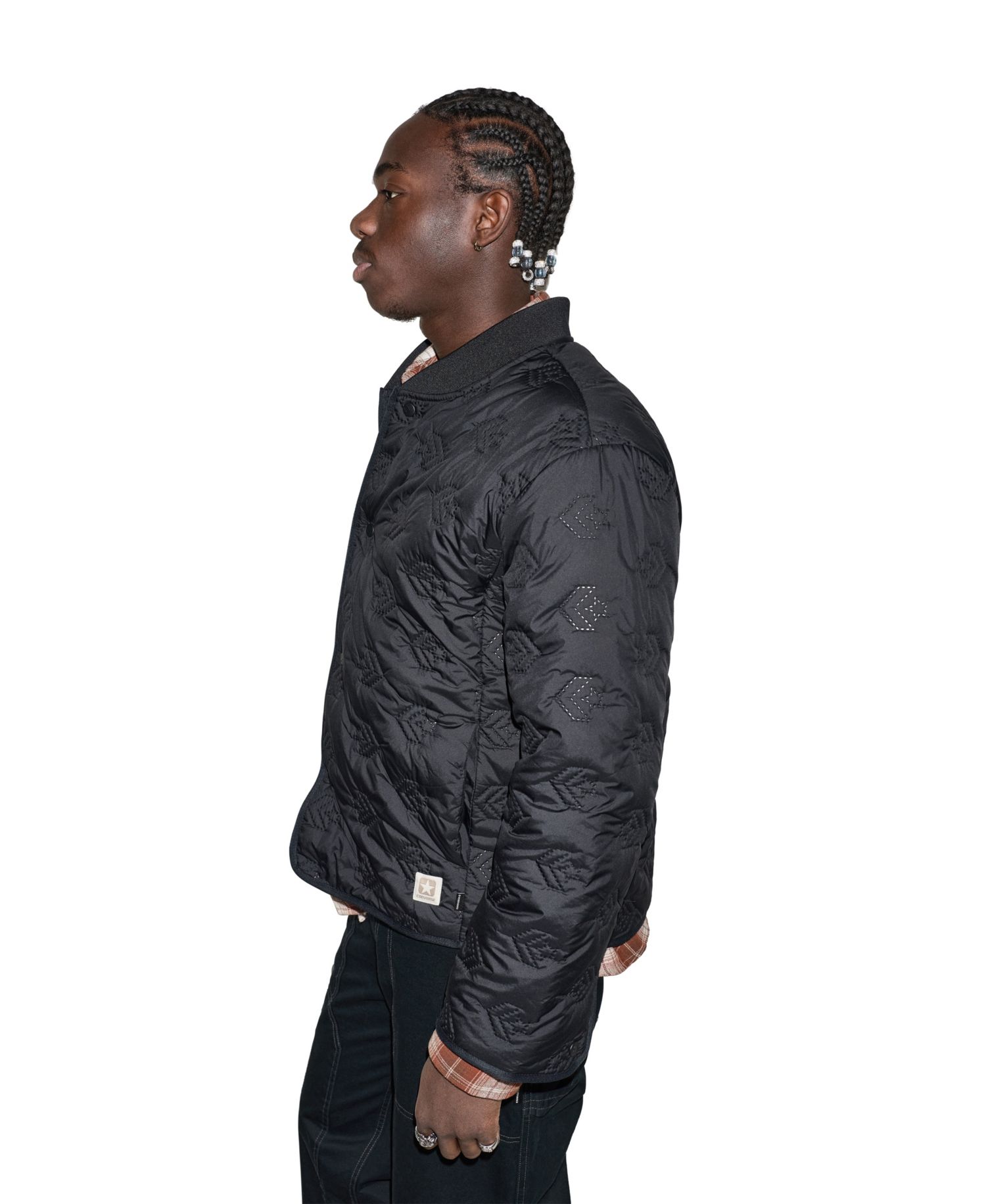 Men's Starwork Chevron Quilted Regular-Fit Jacket