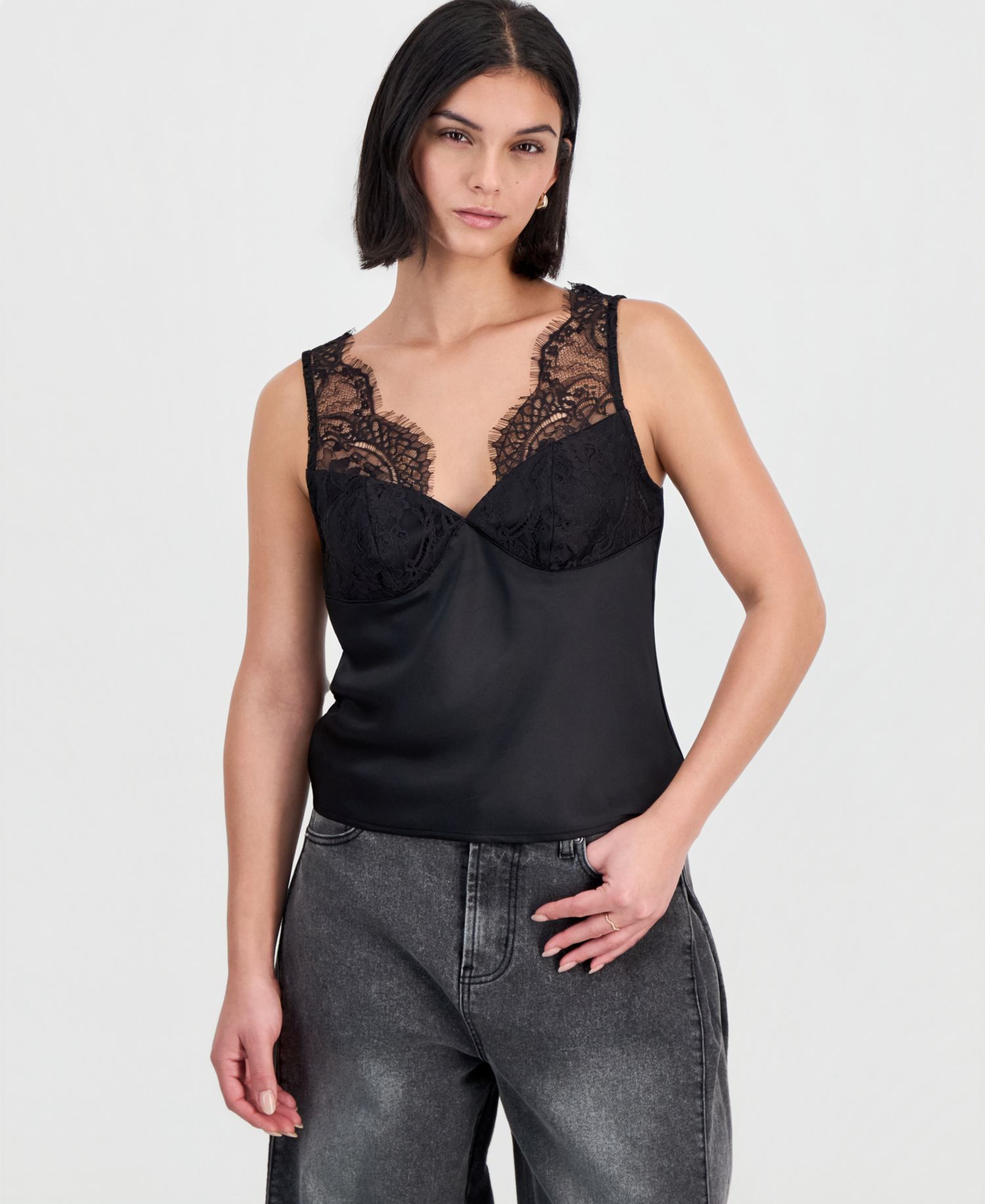 Women's V-Neck Lace-Trim Camisole