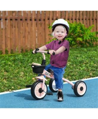 Kids 3-Wheel Tricycle with Adjustable Seat and Storage Basket, Ages 2-5