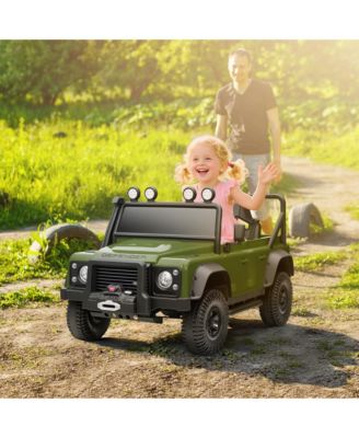 12V Land Rover Defender 110 SVX Kids Ride-On Truck with Parental Remote Control, Wheel Suspension, LED Lights, Ages 3-5