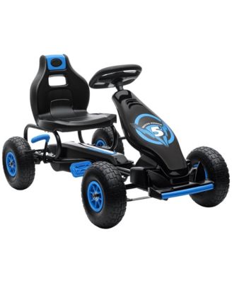 Kids Pedal Go-Kart with Adjustable Seat, Handbrake and Pedal Drive, Ages 5-12