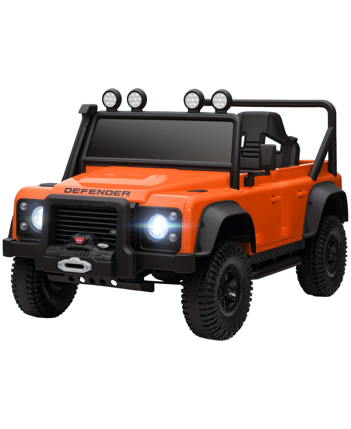 Sevorley 12V Land Rover Defender 110 Svx Kids Ride-On Truck with Parental Remote Control & Led Lights, Ages 37-60 Months
