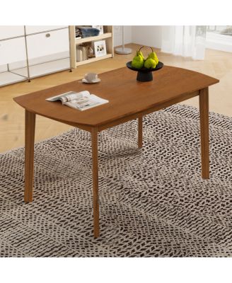 Mid Century Modern Solid Wood Dining Table for 4