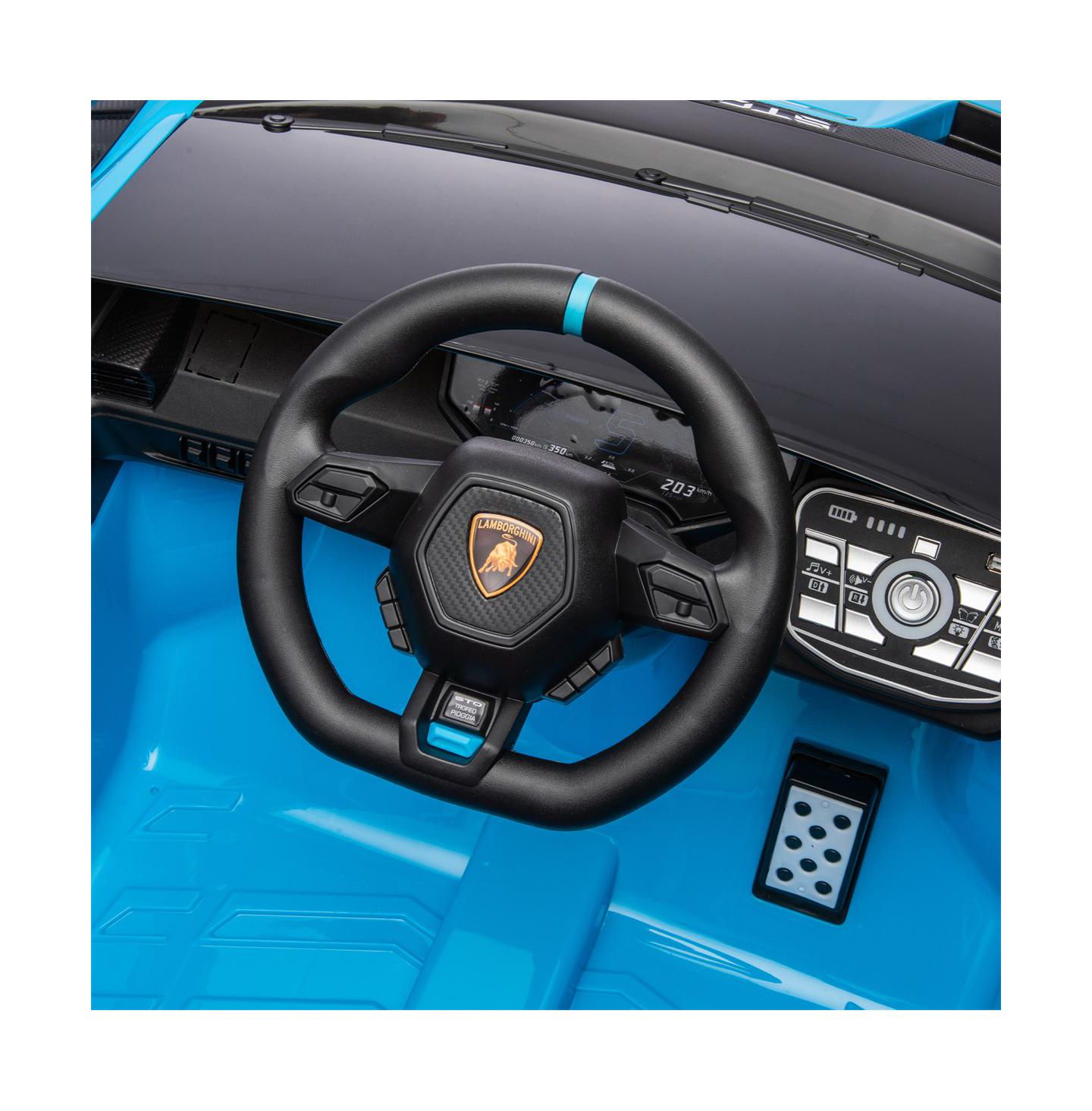 Детская игрушка YOBTOP 24V Kids Electric Ride-On Drift Car with 360-Degree Drift, LED Lights, Ages 3-6, цвет: Синий — фото 4