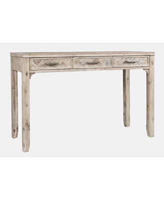 Gramercy Mid-Century Modern Chevron Three Drawer USB Charging Desk