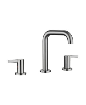 Widespread Bathroom Sink Faucet with Two Handles, High Arc Spout, Pop-Up Drain and Supply Lines