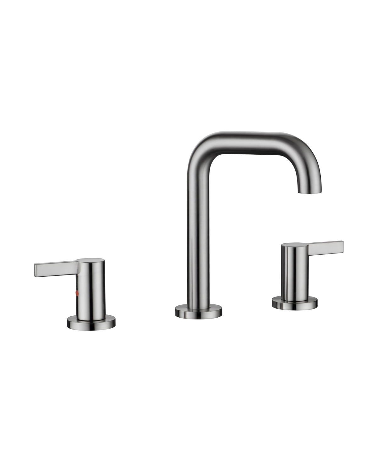Thirtypeachy Widespread Bathroom Sink Faucet with Two Handles, High Arc Spout, Pop-Up Drain and Supply Lines
