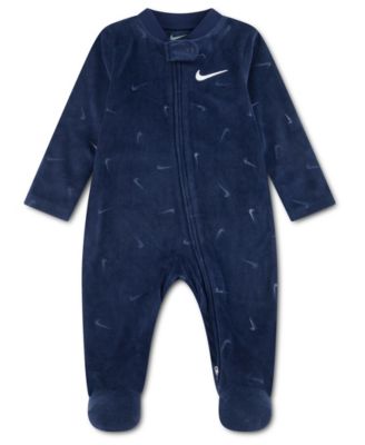 Baby Boys' and Baby Girls' Essentials Velour Footed Coverall