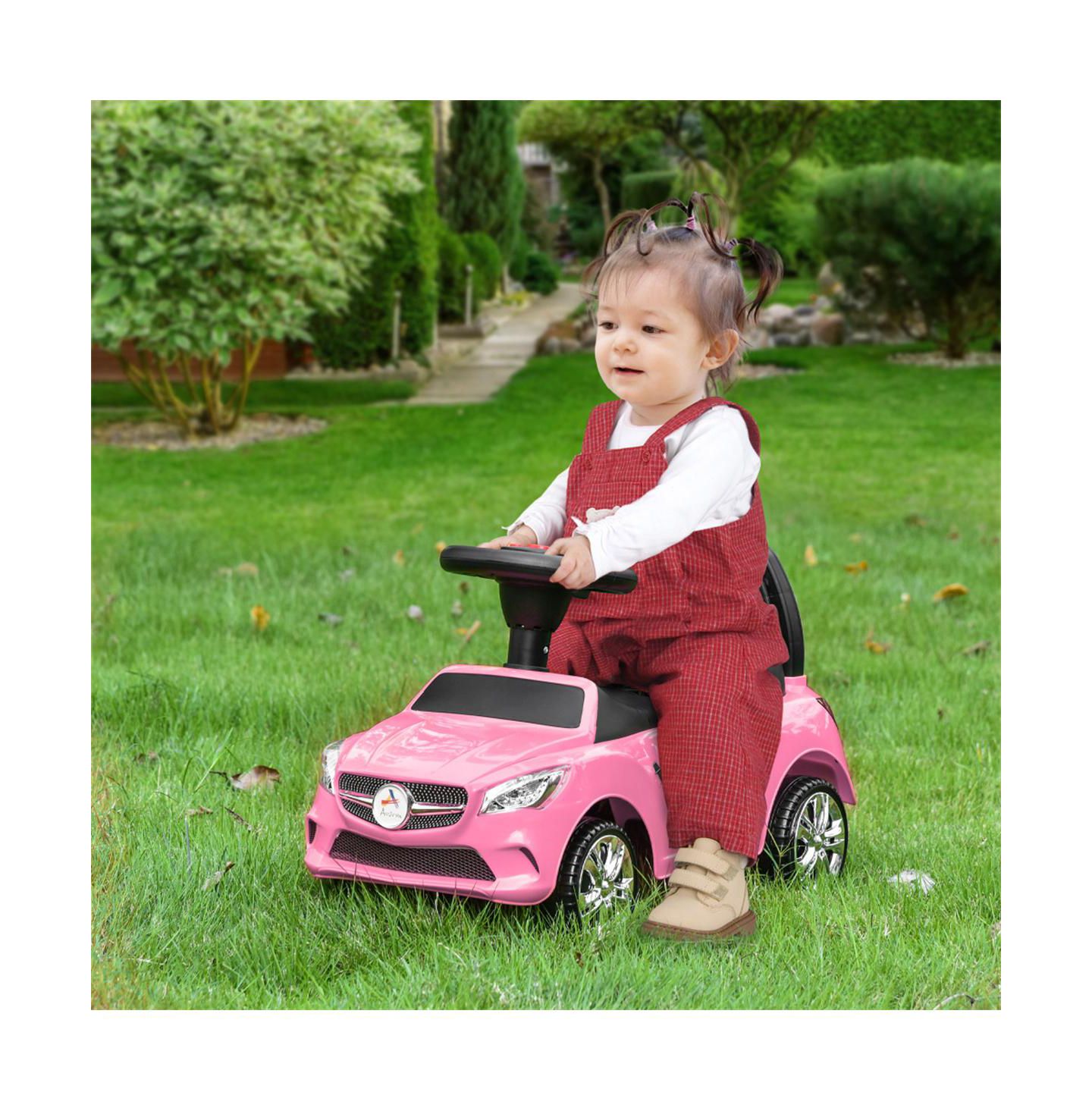 Детская игрушка YOBTOP Kids Ride On Push Car - Foot-to-Floor Walking Sliding Toy Car for Toddler, Working Horn Music Headlights and Storage — фото 8