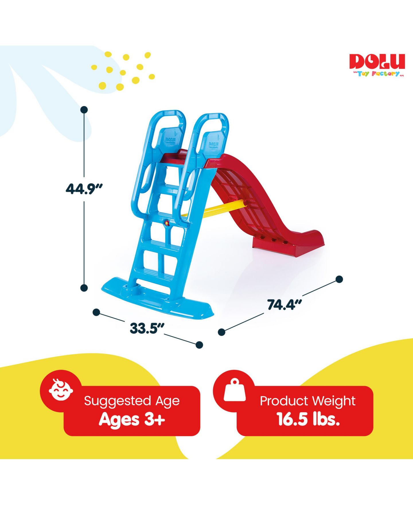 Детская игрушка Dolu Big Splash Slide with Water Connection, Ages 3+ — фото 4
