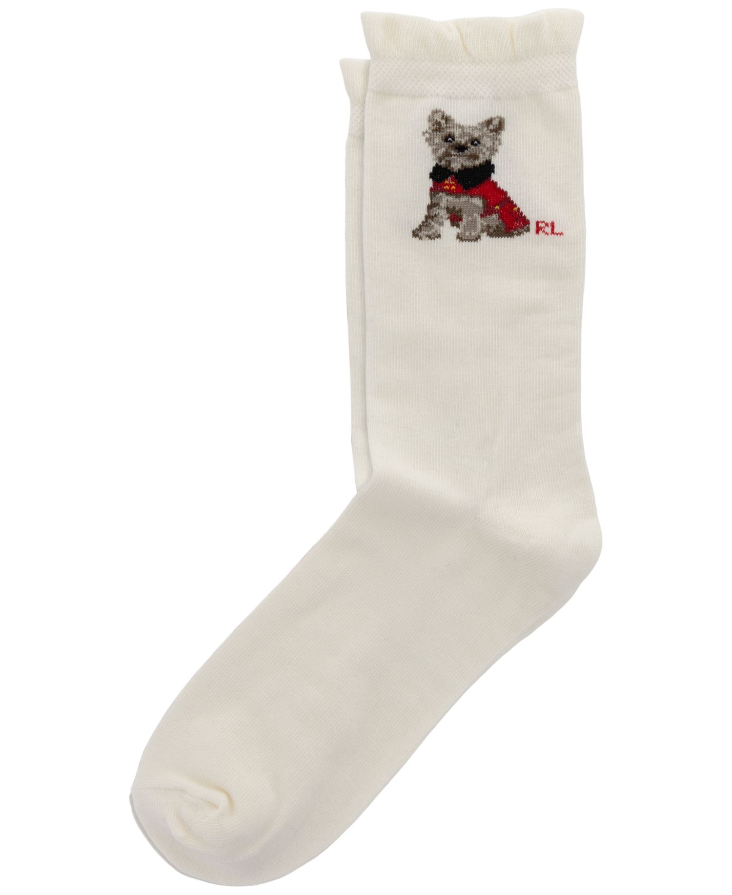Girls' 4-11 Holiday Dog Crew Socks, 3-Pack