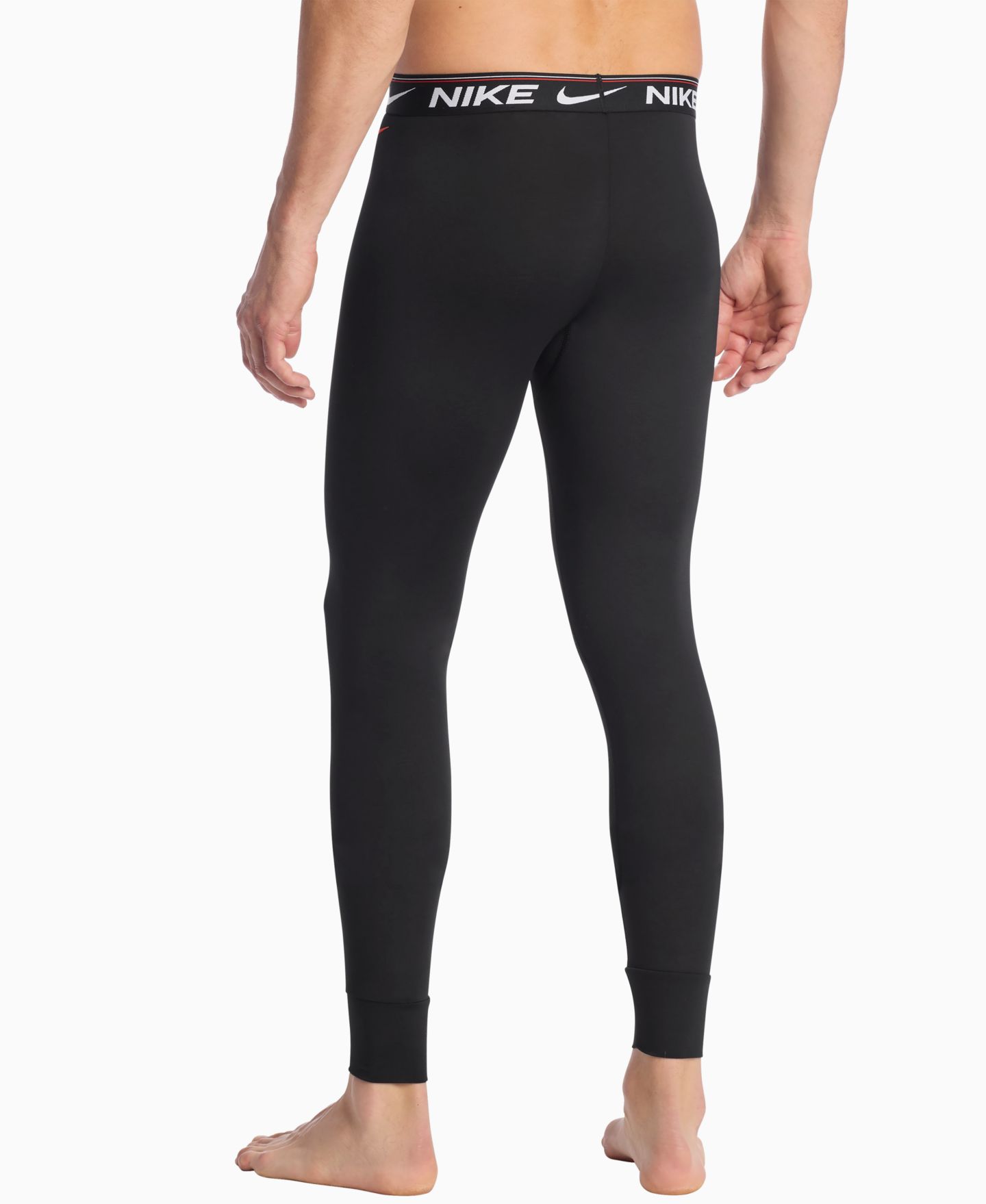 Мужской комплект нательного белья Nike Ultra Comfort Stretch, длинные, набор из 2 шт, цвет: Чёрный / Холодный серый — фото 4