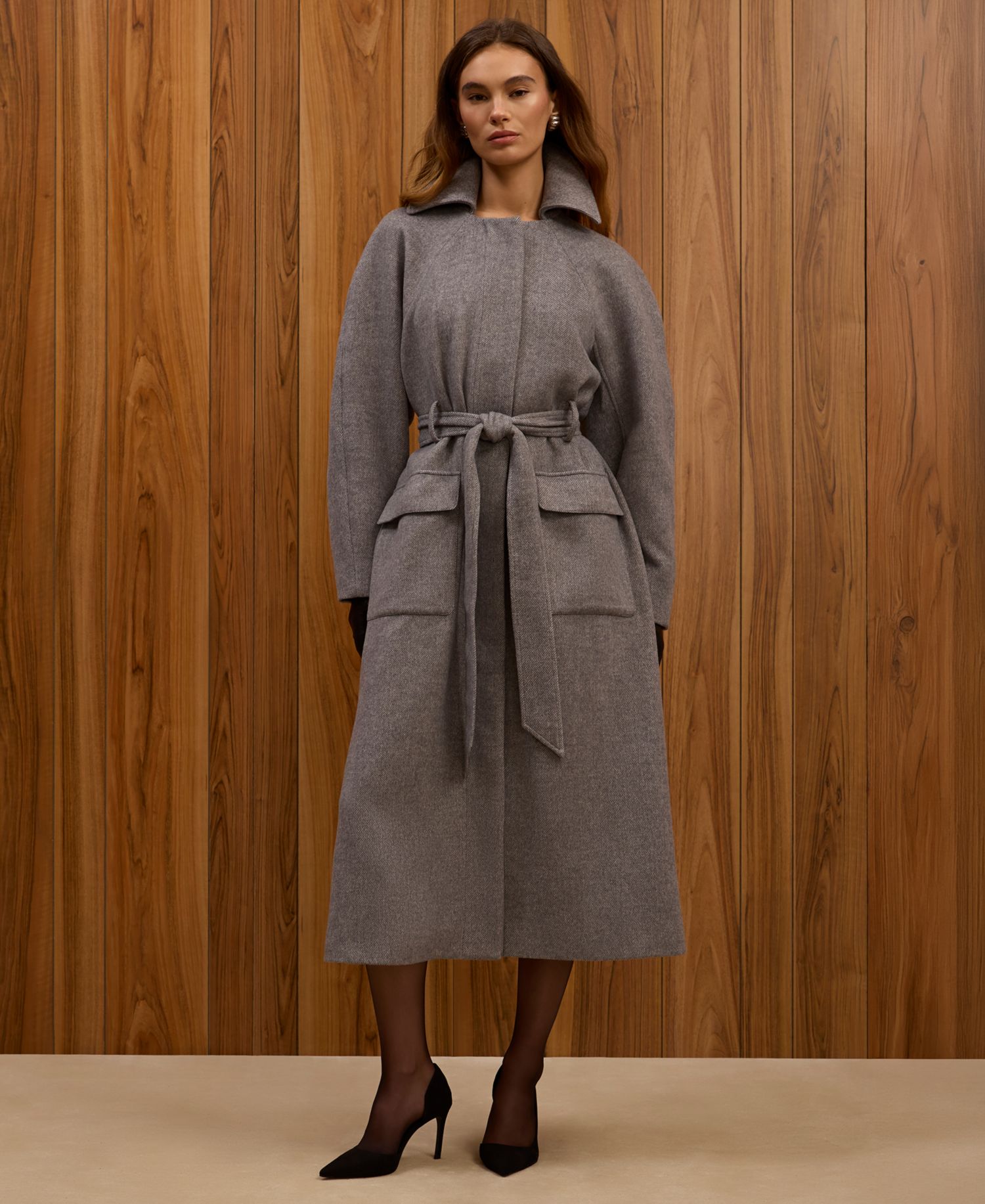 Women's Gabriella Twill Belted Relaxed Coat
