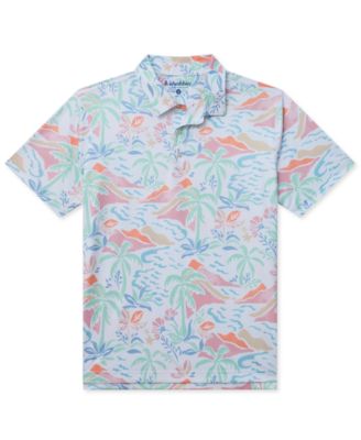 Men's Washed Ashore Performance Stretch Polo Shirt