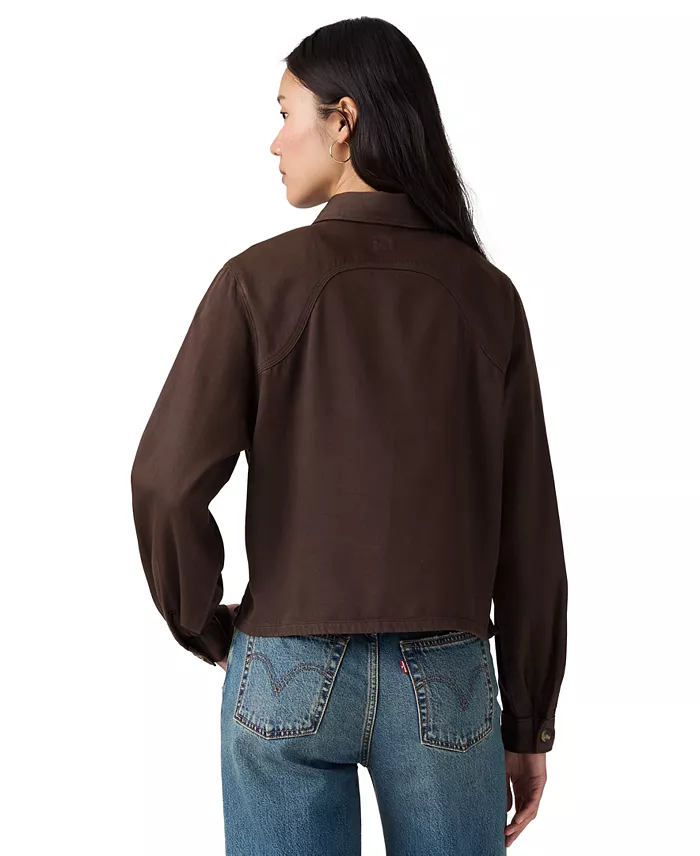Women's Long-Sleeve Utility Crop Top - thumbnail 9