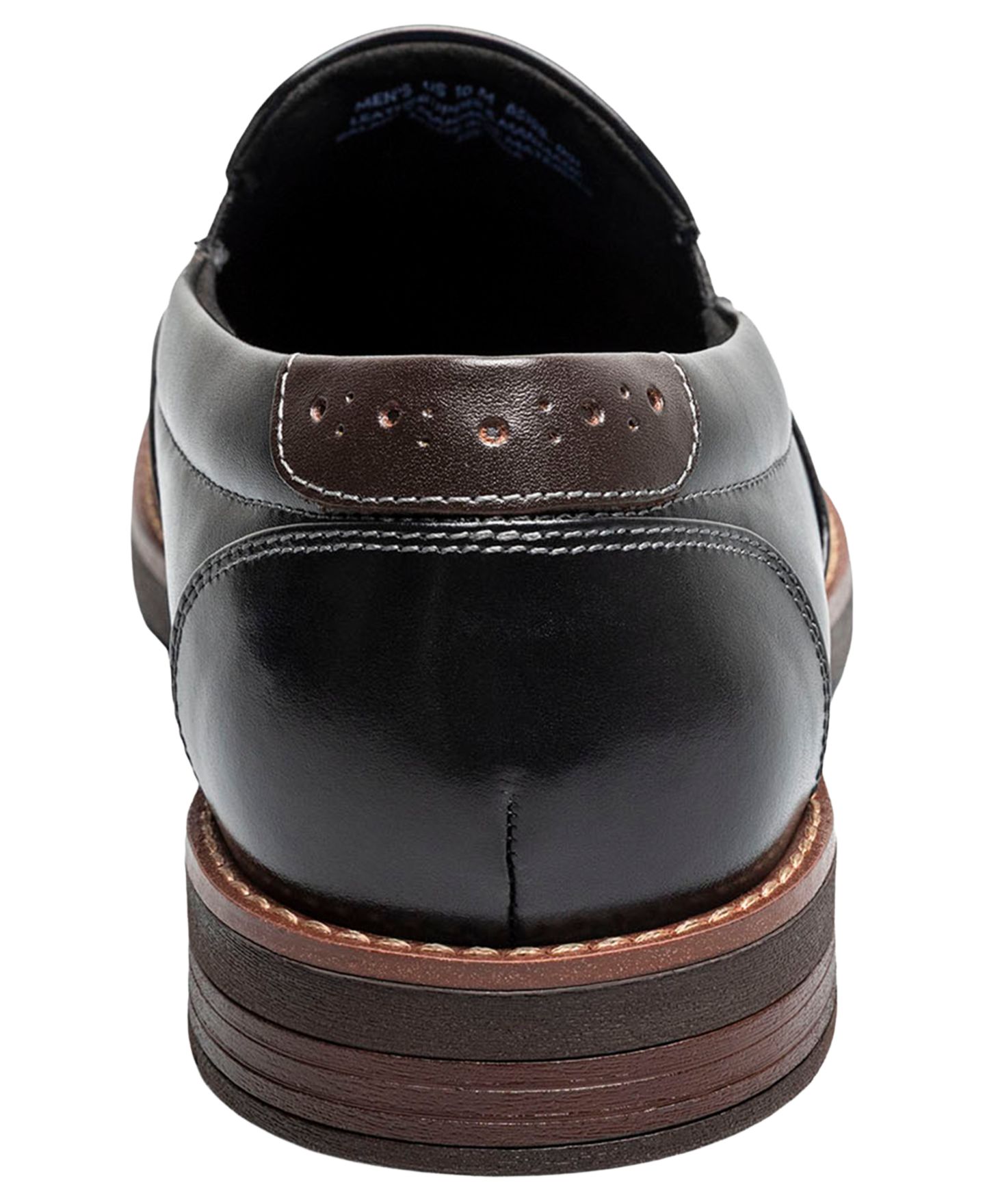 Мужские туфли Nunn Bush Fitz Flex Moc-Toe Venetian Dress Shoes, цвет: Чёрный — фото 3