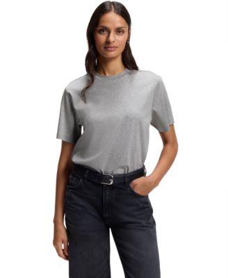 BOSS by Women's Relaxed-Fit Crewneck Short-Sleeve T-Shirt