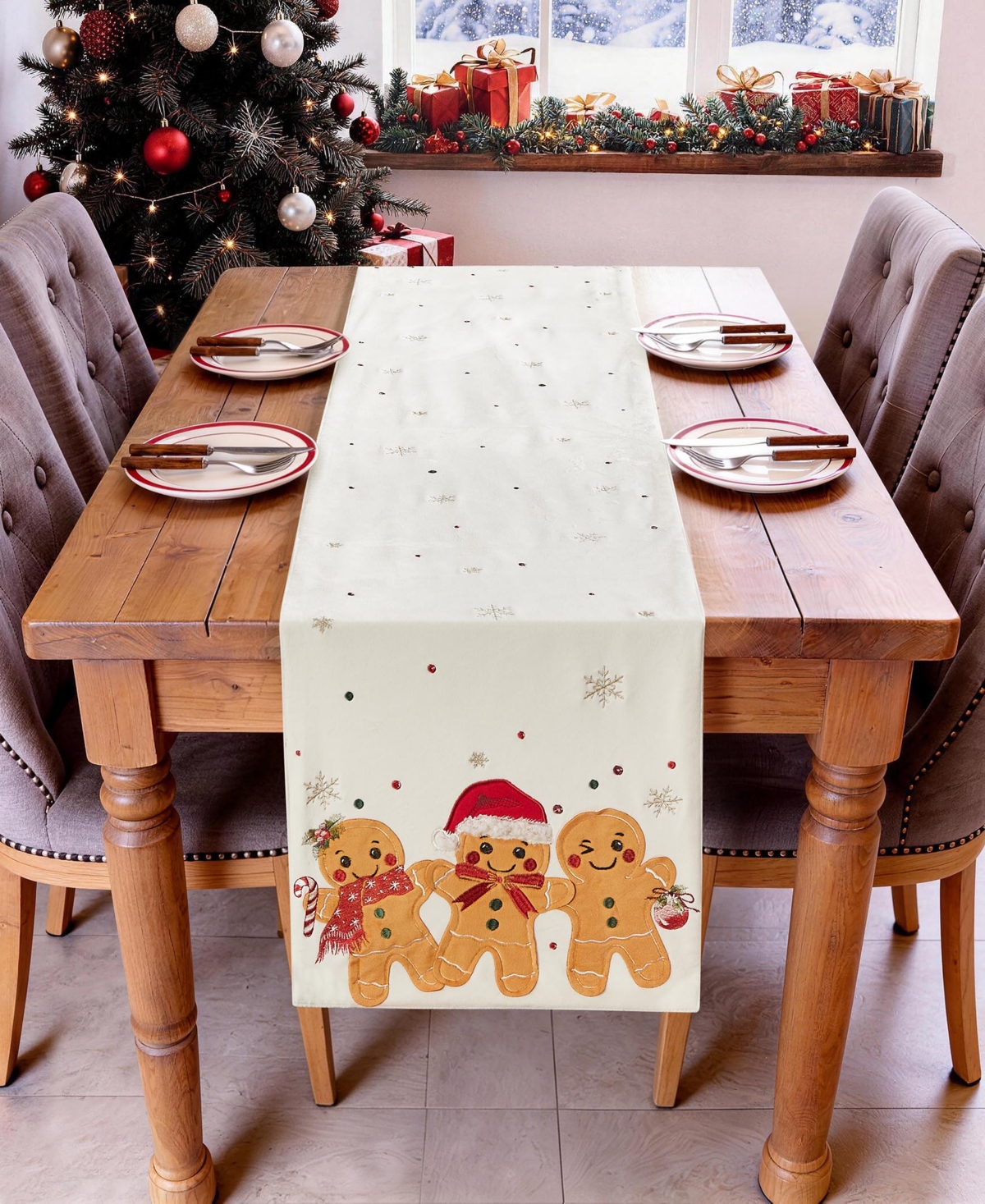 Avanti Ginger Trio Table Runner, 14" x 72"