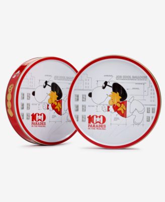 100th Thanksgiving Day Parade Holiday Peanuts Round Assorted Cookie Tins, 2-Pack