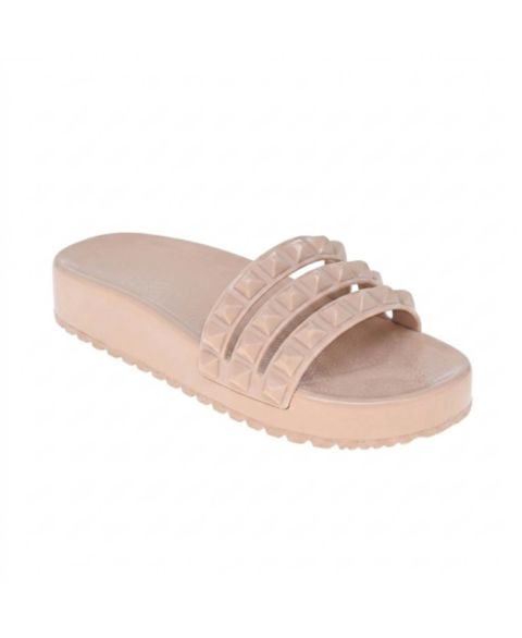 Женские сандалии CARMEN SOL Franco 3 Slides 3 Straps, цвет: Пудровый