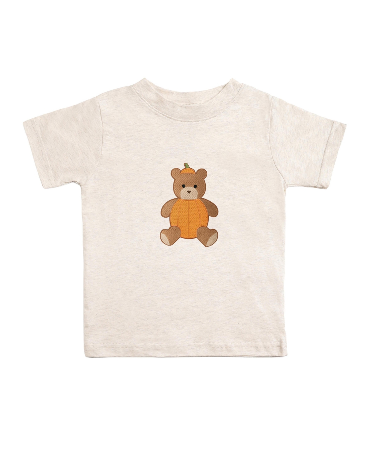 Sweet Wink Little Boys Pumpkin Teddy Bear Patch Short Sleeve T-Shirt