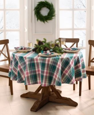 Holiday Fireside Plaid Tablecloth, 70" x 70"