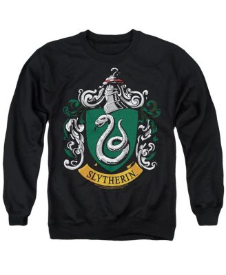 Men's Slytherin Crest Graphic Crewneck Long-Sleeve Sweatshirt