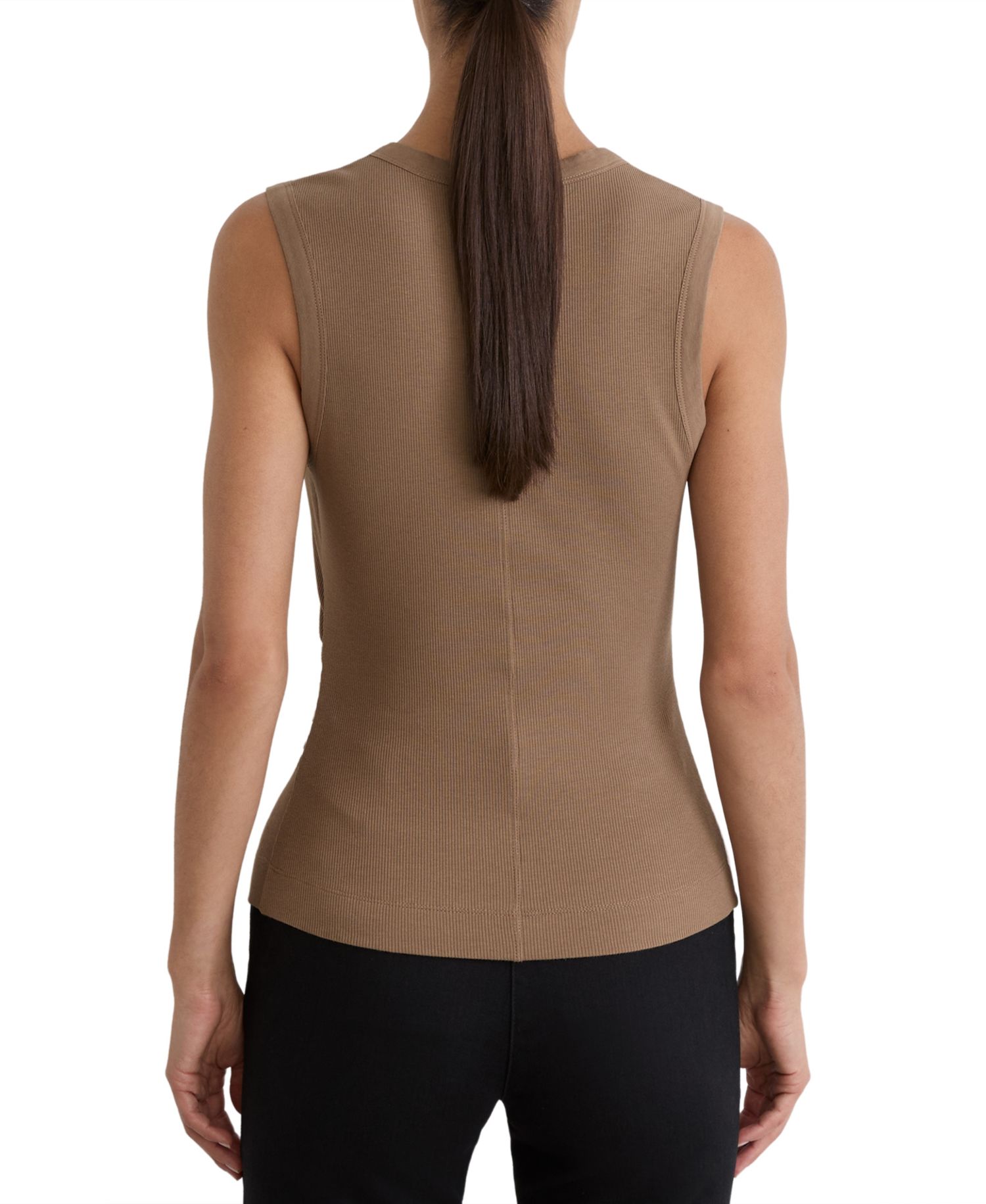 Women's Notch Detail Ribbed Vest