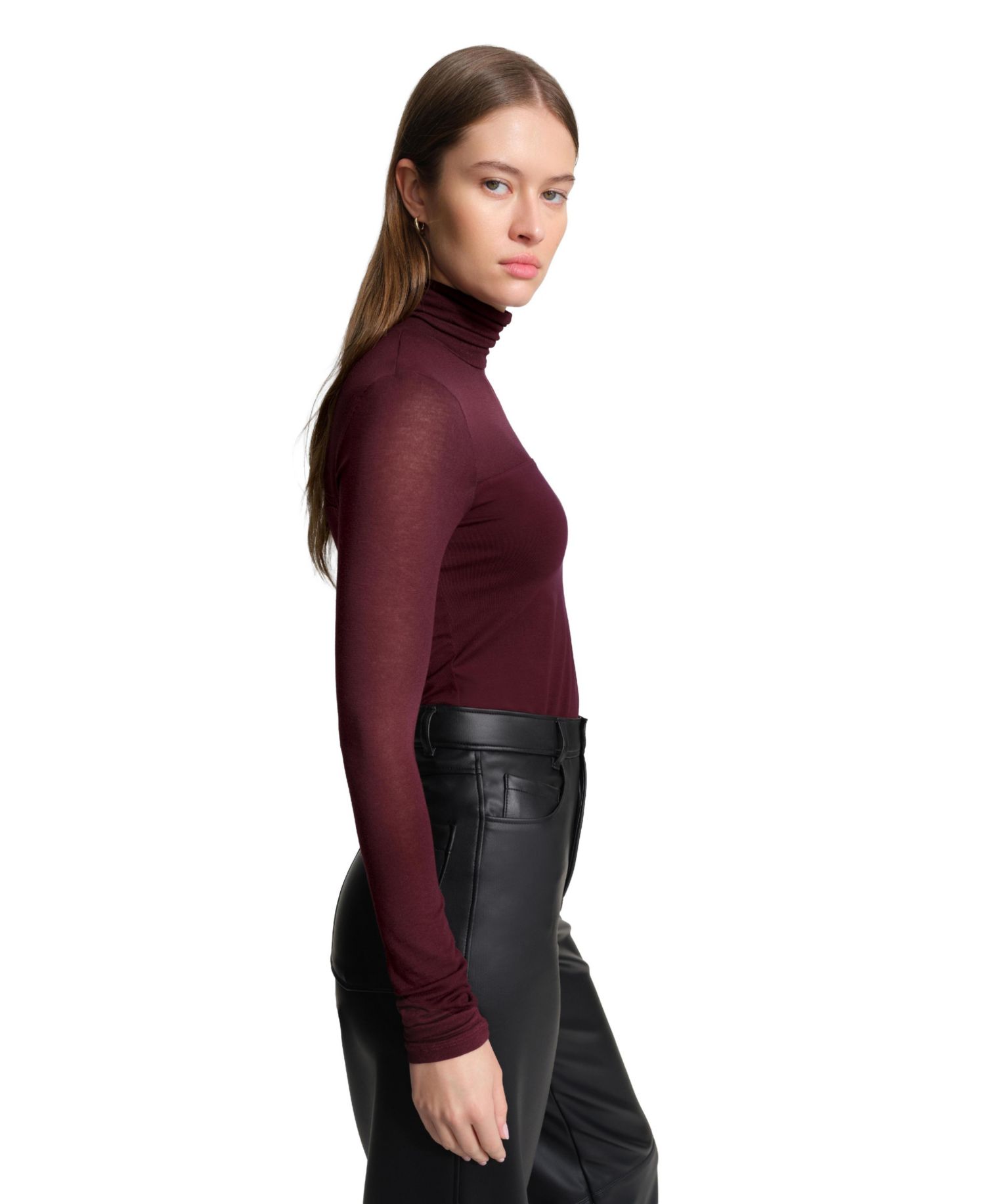 Women's Cara High-Stretch Long-Sleeve Turtleneck Top