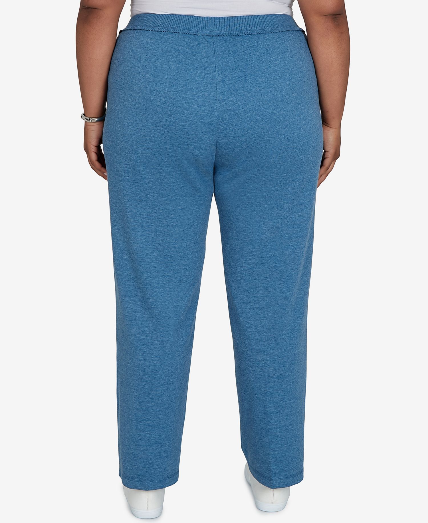 Plus Size Pull-On Straight Leg Denim Pants