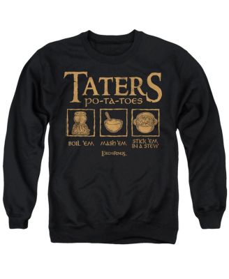 Men's Graphic Long-Sleeve Taters Cotton Crewneck Sweatshirt