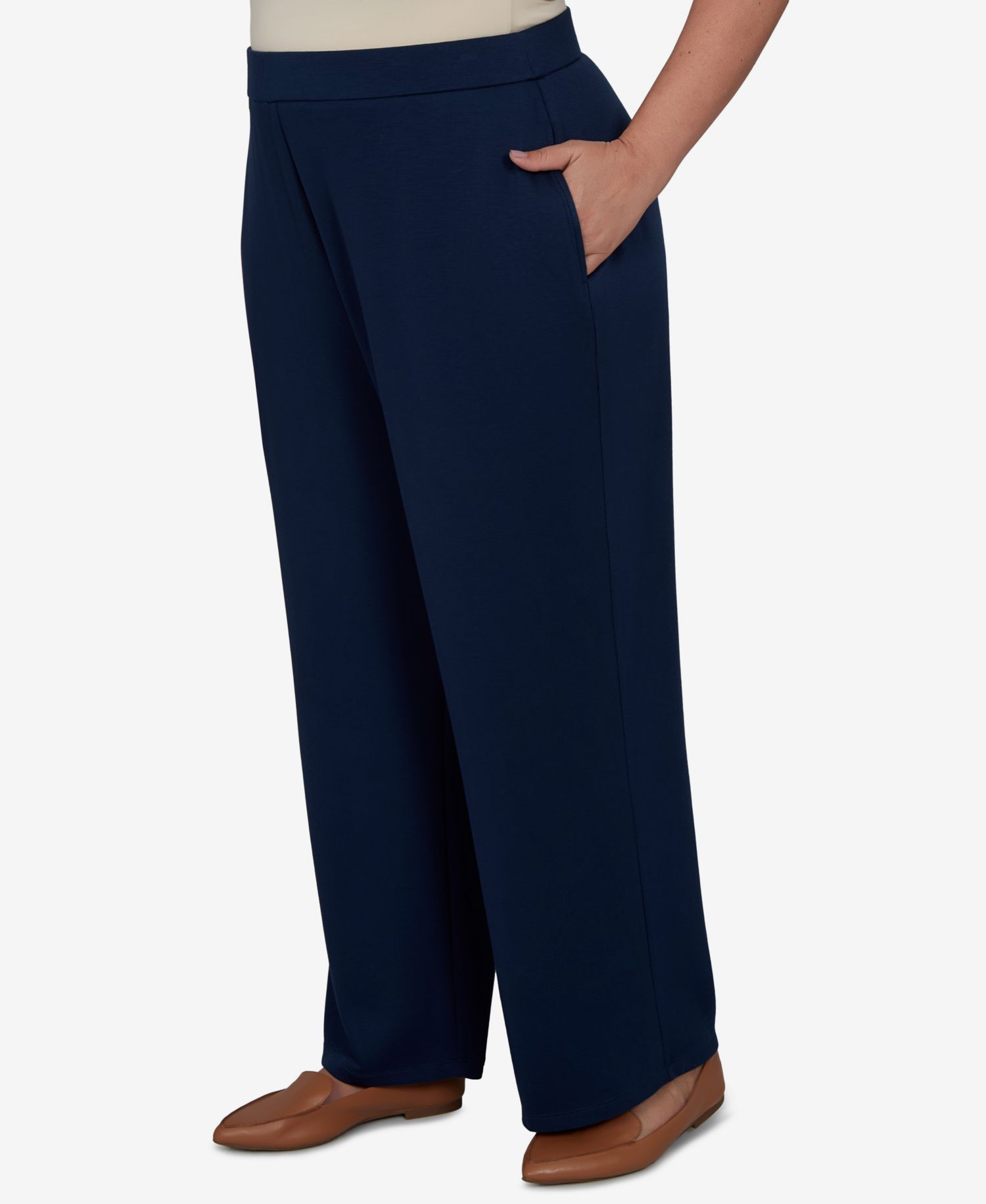 Plus Size Pull-On Wide-Leg Pants