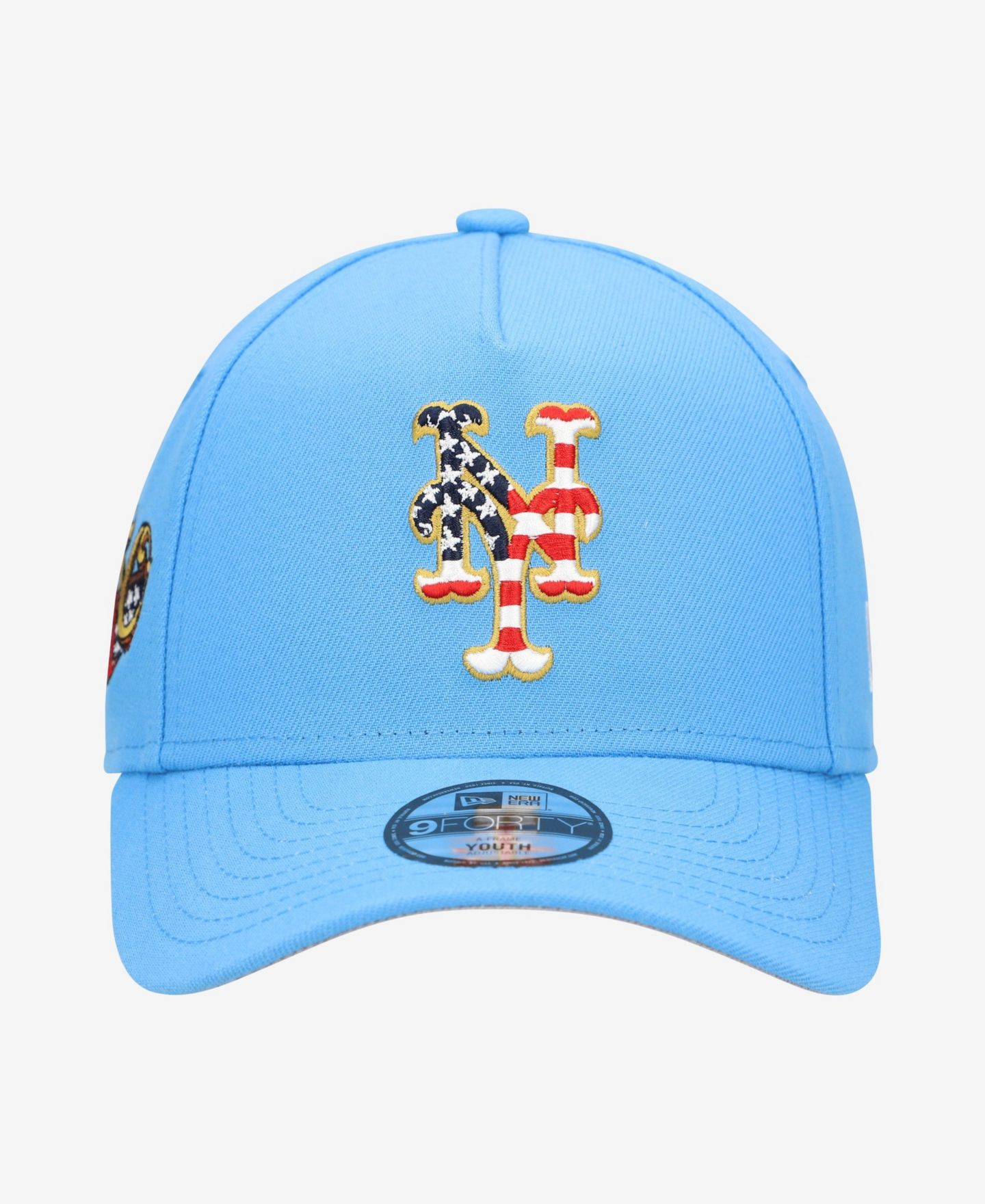 Детская кепка New Era Light Blue New York Mets Celebrate America's 250th 9FORTY A-Frame Adjustable Hat — фото 4