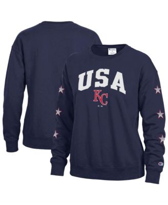 Women's Kansas City Royals Americana Fleece Crewneck Sweatshirt