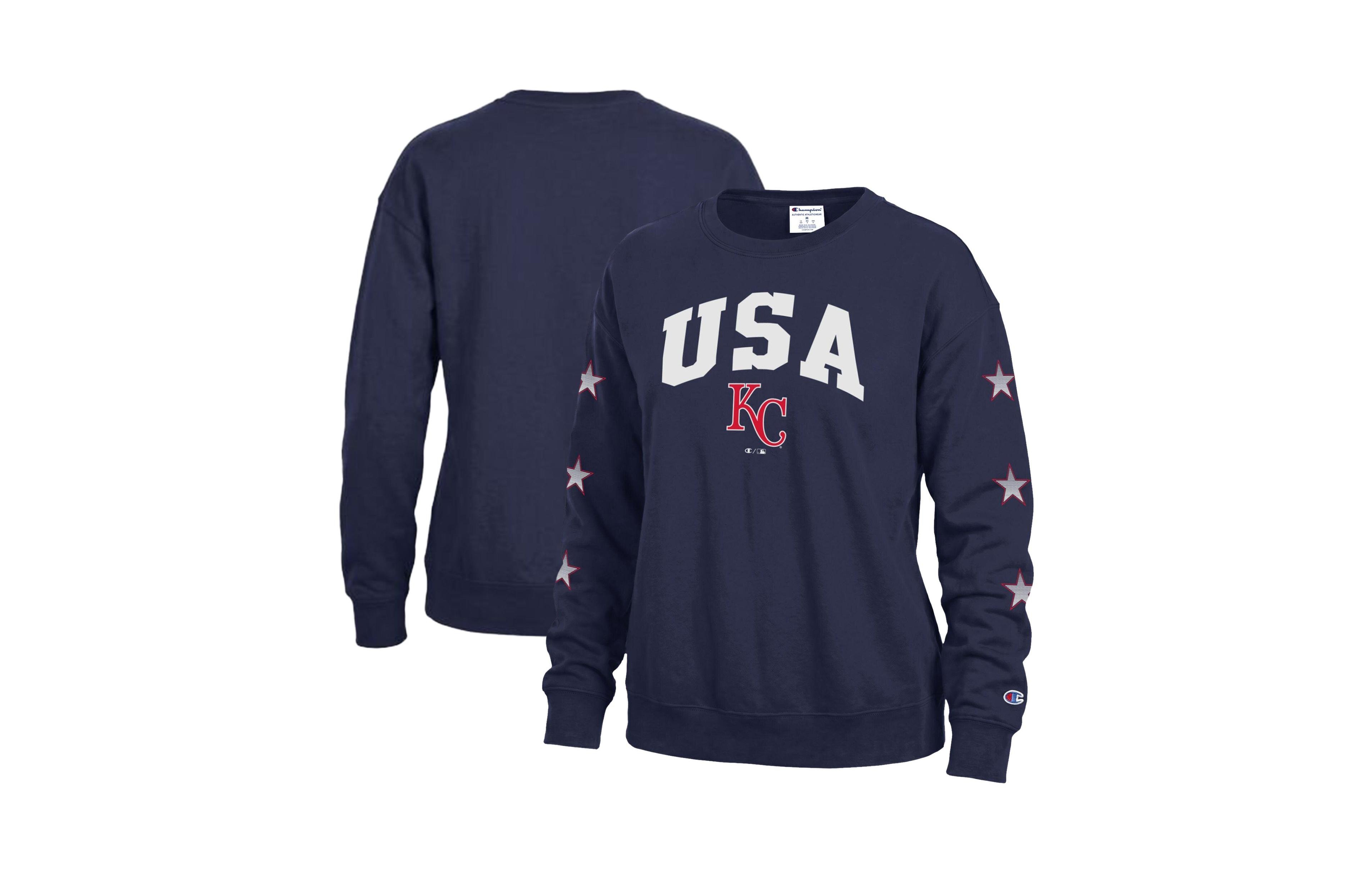 Champion Women's Kansas City Royals Americana Fleece Crewneck Sweatshirt