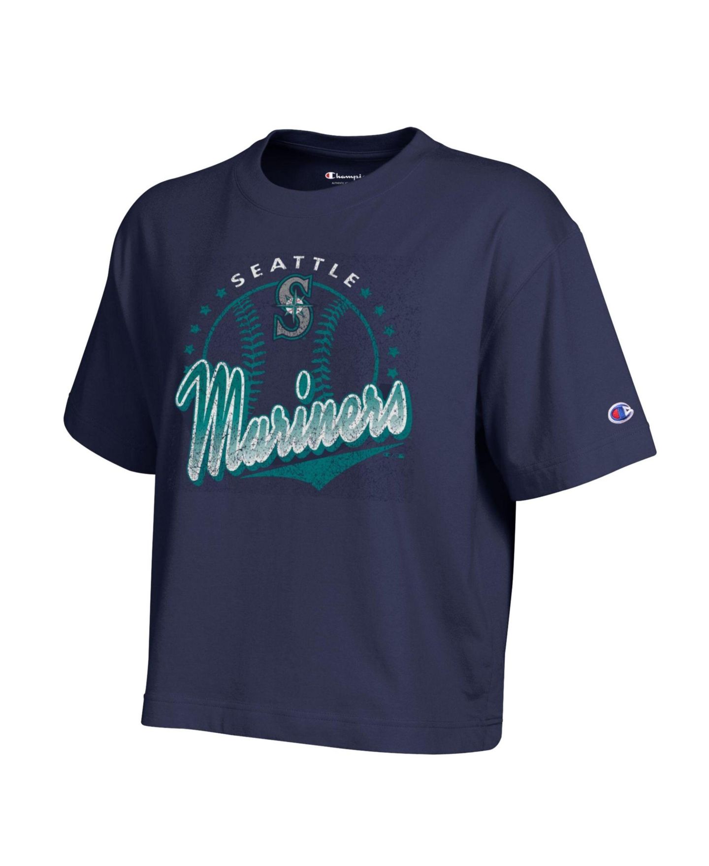 Женская футболка Champion Seattle Mariners Distressed Oversized — фото 3