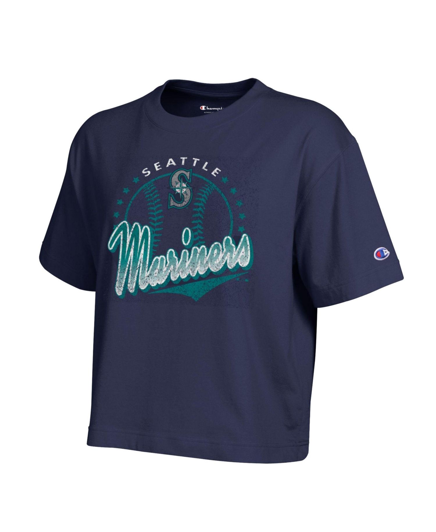 Women's Seattle Mariners Distressed Oversized T-Shirt